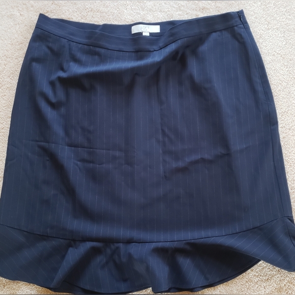 Navy Pinstriped Skirt - Picture 2 of 4